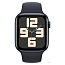 Умные часы Apple Watch SE 2 GPS 2024 44 мм с силиконовым ремешком S/M черные