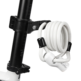 Замок для велосипеда тросовый Ulac L-2N белый