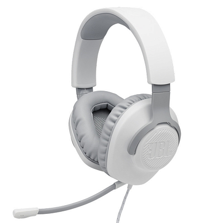 Наушники JBL Quantum 100 полноразмерные с микрофоном игровые белые