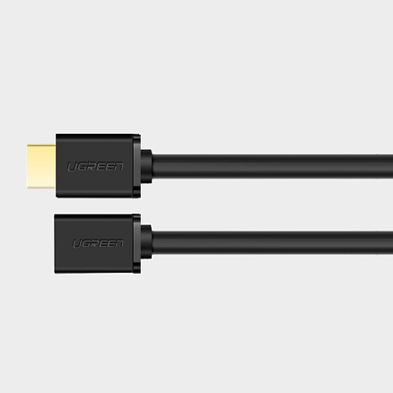 Кабель-удлинитель HDMI - HDMI (папа - мама) длина 1 м версия 2.0 4K 60Hz Ugreen HD107 черный