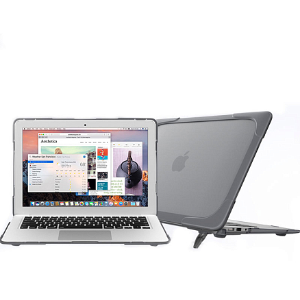 Чехол для Apple MacBook Pro 13 Touch Bar A1706, A1989, A2159, Pro 13 A1708 гибридный с подставкой Nova Ultra Hybrid серый