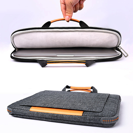 Сумка для ноутбука до 15,4 дюйма с подставкой WiWU Smart Stand серая