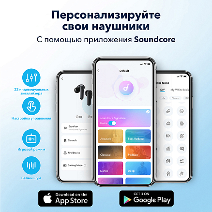 Наушники TWS беспроводные Anker SoundCore R50i вакуумные черные