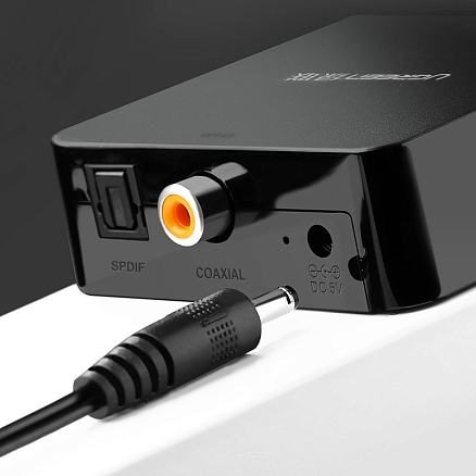 Аудио декодер SPDIF Toslink и Coaxial в 2RCA и 3,5 мм Ugreen 30523 с питанием