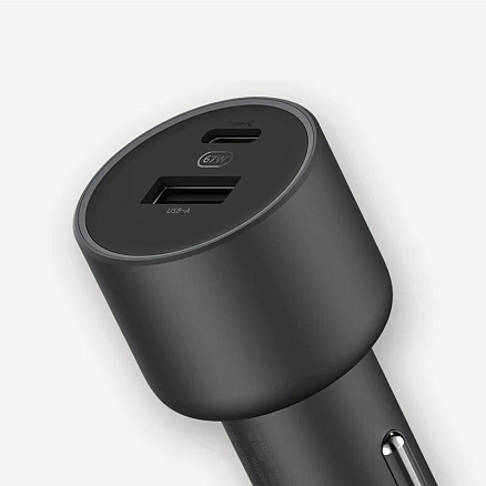 Зарядное устройство автомобильное с USB и Type-C входами 67W 2.5A Xiaomi BHR6814GL черное