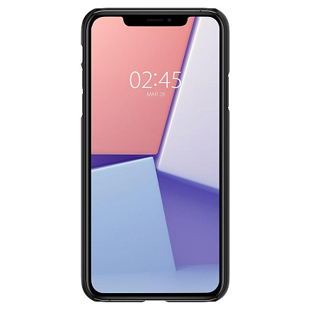 Чехол для iPhone 11 пластиковый тонкий Spigen SGP Thin Fit QNMP черный
