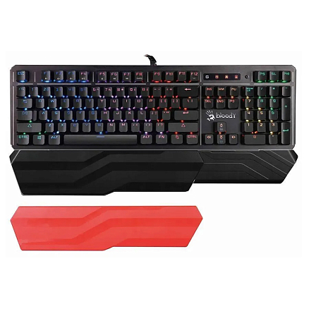 Клавиатура A4Tech Bloody B975 USB механическая с подсветкой влагозащитная игровая черно-серая