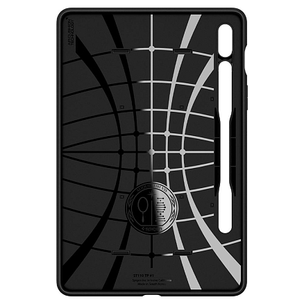 Чехол для Samsung Galaxy Tab S7 11.0 T870, T875, S8 11.0 гибридный для экстремальной защиты Spigen Tough Armor Tech черно-серый