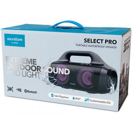 Портативная колонка Anker SoundCore Select Pro A3126 с защитой от воды черная