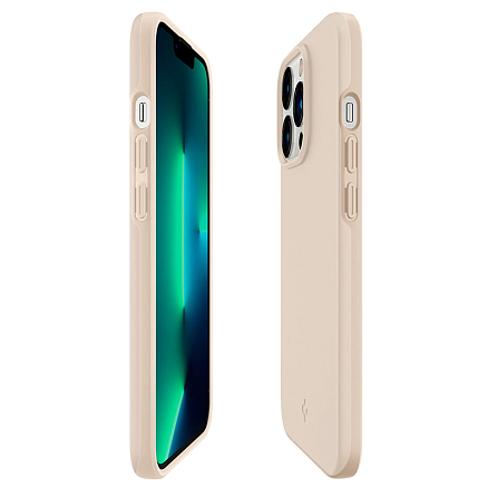Чехол для iPhone 13 Pro пластиковый тонкий Spigen Thin Fit бежевый