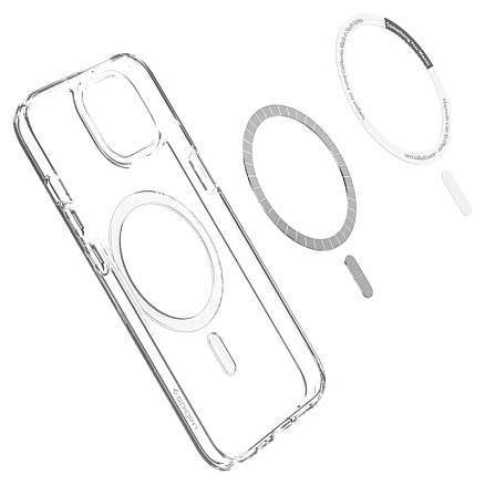 Чехол для iPhone 13 гибридный Spigen Ultra Hybrid MagSafe прозрачно-черный