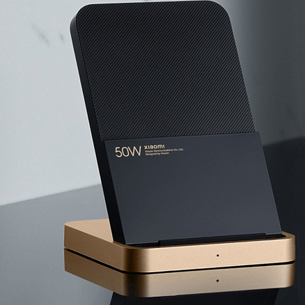 Беспроводная зарядка для телефона 50W Xiaomi Wireless Charging Stand (быстрая зарядка) черная