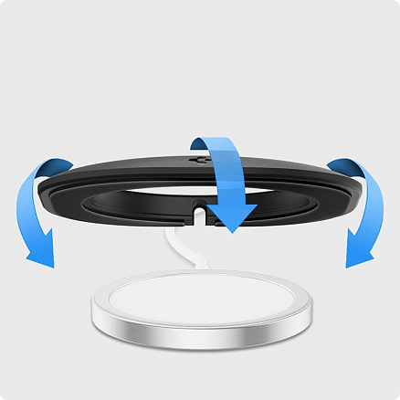 Подставка для зарядки MagSafe Spigen MagFit Pad черная