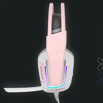 Наушники Blackzid H1 Flamengo полноразмерные с микрофоном и RGB подсветкой игровые