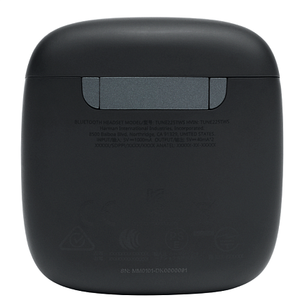 Наушники беспроводные Bluetooth JBL Tune 225 TWS вкладыши черные