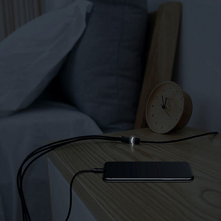 Кабель USB - MicroUSB, Lightning, Type-C 1,2 м 3.5A плетеный Baseus Data Faction синий