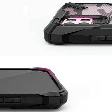 Чехол для Huawei P40 Lite гибридный Ringke Fusion X Design Camo черный