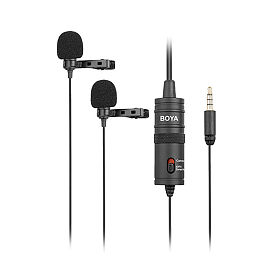 Микрофон петличный Boya BY-M1DM двойной