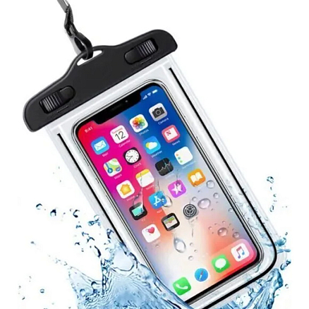 Водонепроницаемый чехол для телефона до 7,2 дюйма черный