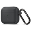 Чехол для наушников AirPods 3 силиконовый с карабином Spigen Silicone Fit темно-серый