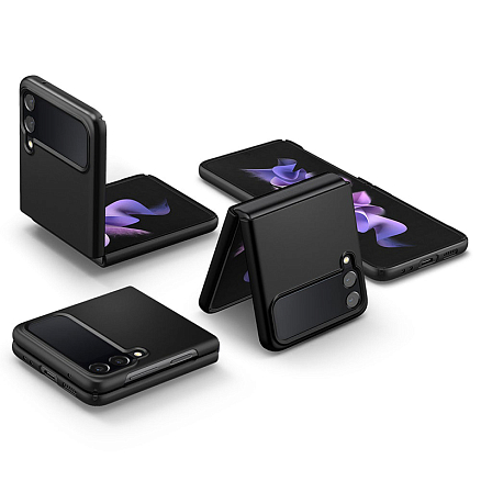Чехол для Samsung Galaxy Z Flip 3 пластиковый ультратонкий Spigen Air Skin черный
