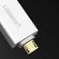 Переходник MicroUSB - USB (папа - мама) Ugreen US195 белый