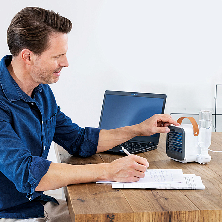 Вентилятор c увлажнителем воздуха портативный настольный Beurer LV 50 белый