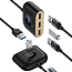 USB 3.0 HUB (разветвитель) на 4 порта Baseus Square Round с питанием USB черный