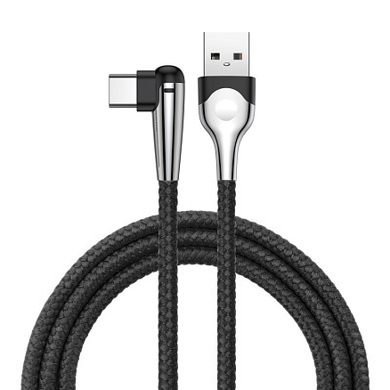 Кабель USB - Type-C для зарядки 2 м 2А с угловым Type-C Baseus MVP черный