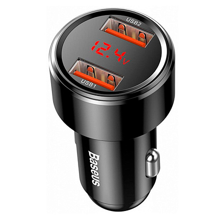 Зарядное устройство автомобильное с двумя USB входами 6А 45W Baseus Magic PPS (быстрая зарядка PD 3.0, QC 3.0) черное