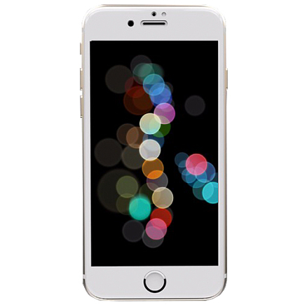 Защитное стекло для iPhone 7 Plus, 8 Plus на весь экран белое + гелевый чехол Remax Crystal 3D