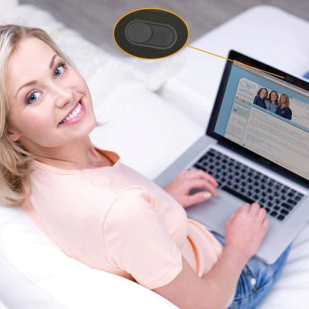 Защитная крышка для передней камеры телефона, планшета или ноутбука Hofi Slim Pro+ черная 3 шт.