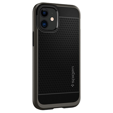 Чехол для iPhone 12 Mini гибридный Spigen Neo Hybrid черно-серый