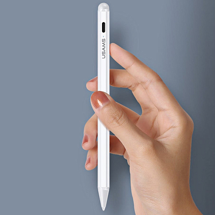 Стилус активный для Apple iPad тонкий 1,2 мм Usams ZB135 белый