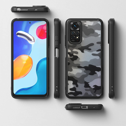 Чехол для Xiaomi Redmi Note 11, 11S гибридный Ringke Fusion камуфляжный матовый
