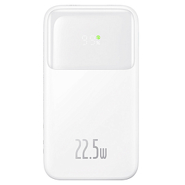 Внешний аккумулятор Baseus Comet Digital с встроенным кабелем 2хType-C 20000мАч (USB, Type-C, быстрая зарядка PD, QC, ток 2.4А, 22.5Вт) белый