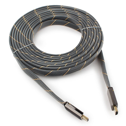 Кабель HDMI - HDMI (папа - папа) длина 4,5 м версия 2.0 4K 60Hz плетеный Cablexpert черный