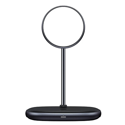 Беспроводная магнитная зарядка 2-в-1 MagSafe для iPhone и AirPods 20W Baseus Swan черная