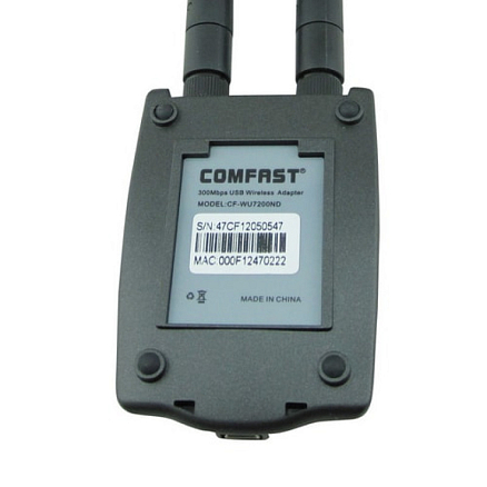 WI-FI USB-адаптер выносной с двойной антенной 300 Мбит/ Comfast CF-WU7200ND