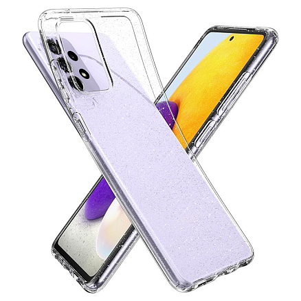 Чехол для Samsung Galaxy A72 гелевый с блестками Spigen SGP Liquid Crystal Glitter прозрачный