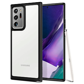 Чехол для Samsung Galaxy Note 20 Ultra гибридный Spigen SGP Ultra Hybrid прозрачно-черный матовый