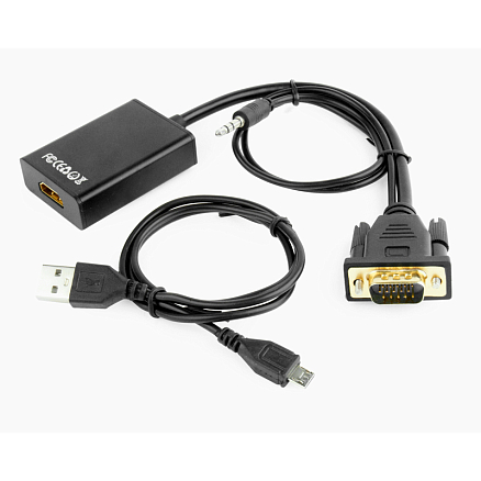 Преобразователь VGA + Audio - HDMI (папа - мама) с питанием от USB порта Cablexpert