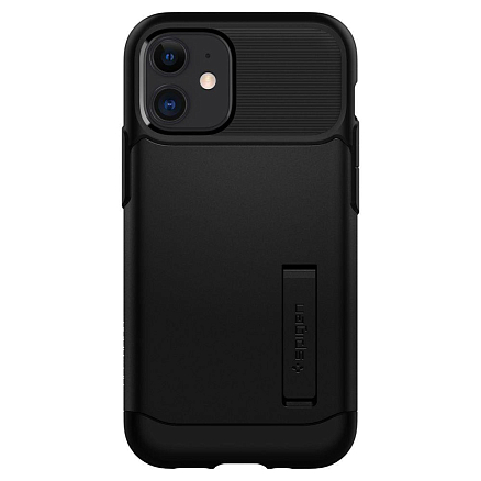 Чехол для iPhone 12 Mini гибридный тонкий Spigen Slim Armor черный