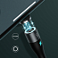 Кабель USB - MicroUSB, Lightning, Type-C 1 м 5А 40W магнитный плетеный Baseus Zinc (быстрая зарядка) черно-серый