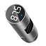 FM модулятор (трансмиттер) автомобильный Baseus Energy Column с громкой связью и двумя USB (3.1A) для зарядки серый