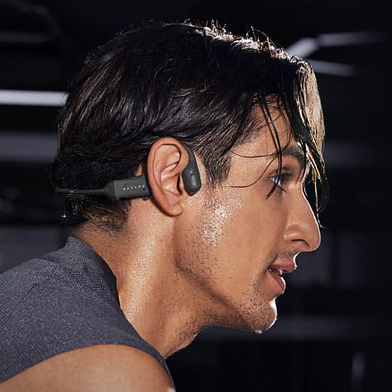 Наушники беспроводные Bluetooth Haylou PurFree BC01 с костной проводимостью и микрофоном для спорта черные