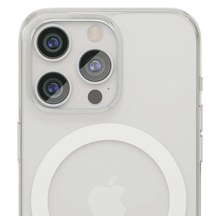 Чехол для iPhone 15 Pro Max гибридный VLP Diamond MagSafe прозрачно-белый