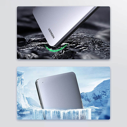 Корпус для внешнего жесткого диска Type-C 3.1 Gen2 (6 Gbps) Ugreen CM300 серый