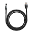 Кабель USB - Lightning для зарядки iPhone 1 м 2.4А магнитный плетеный Baseus Zinc черный