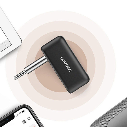 Bluetooth аудио адаптер (ресивер) разъем 3,5 мм Ugreen CM276-70303 с громкой связью черный